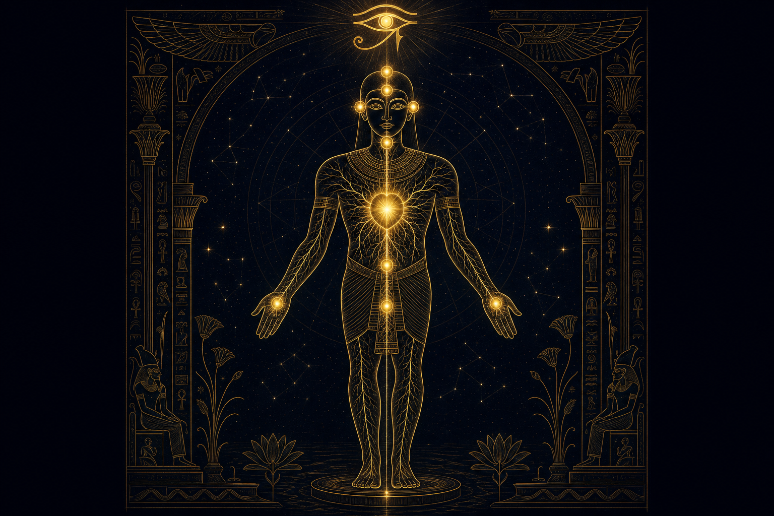 Ka body — click glowing nodes to inspect organs.
